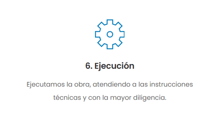 Ejecución de las obras
