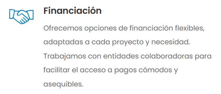 Opciones de financiación